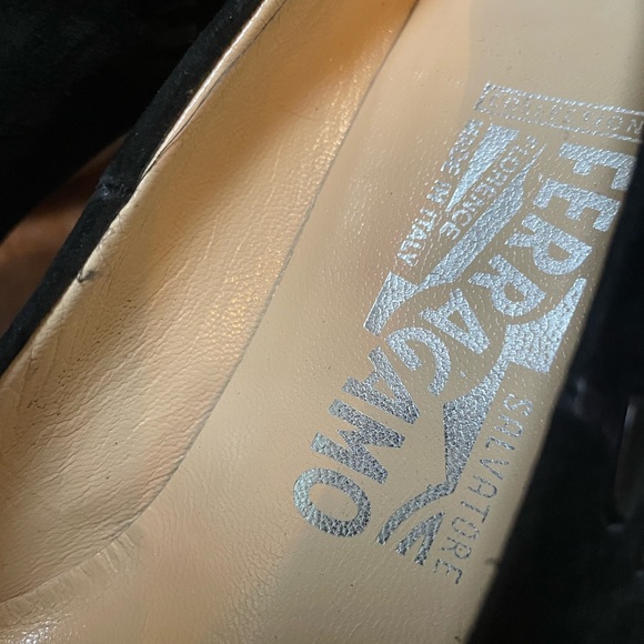 Salvatore Ferragamo Womens suede and leather stitch shoes pumps size 6 - Picture 7 of 9